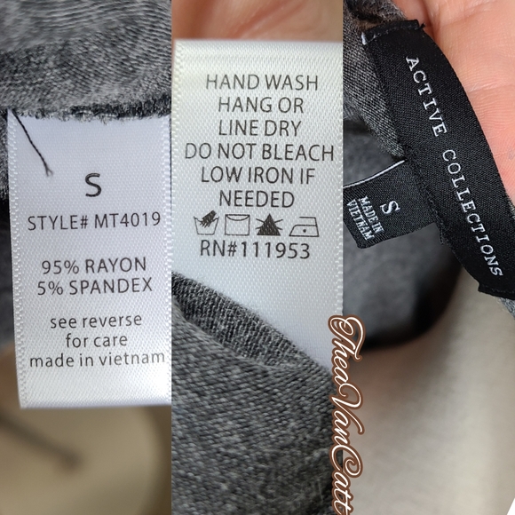 Active Collections long sleeve charcoal gray relaxed fit mini dress / Tunic top! - Picture 5 of 5